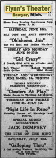 Flynn Theatre - 24 JUN 1932 AD